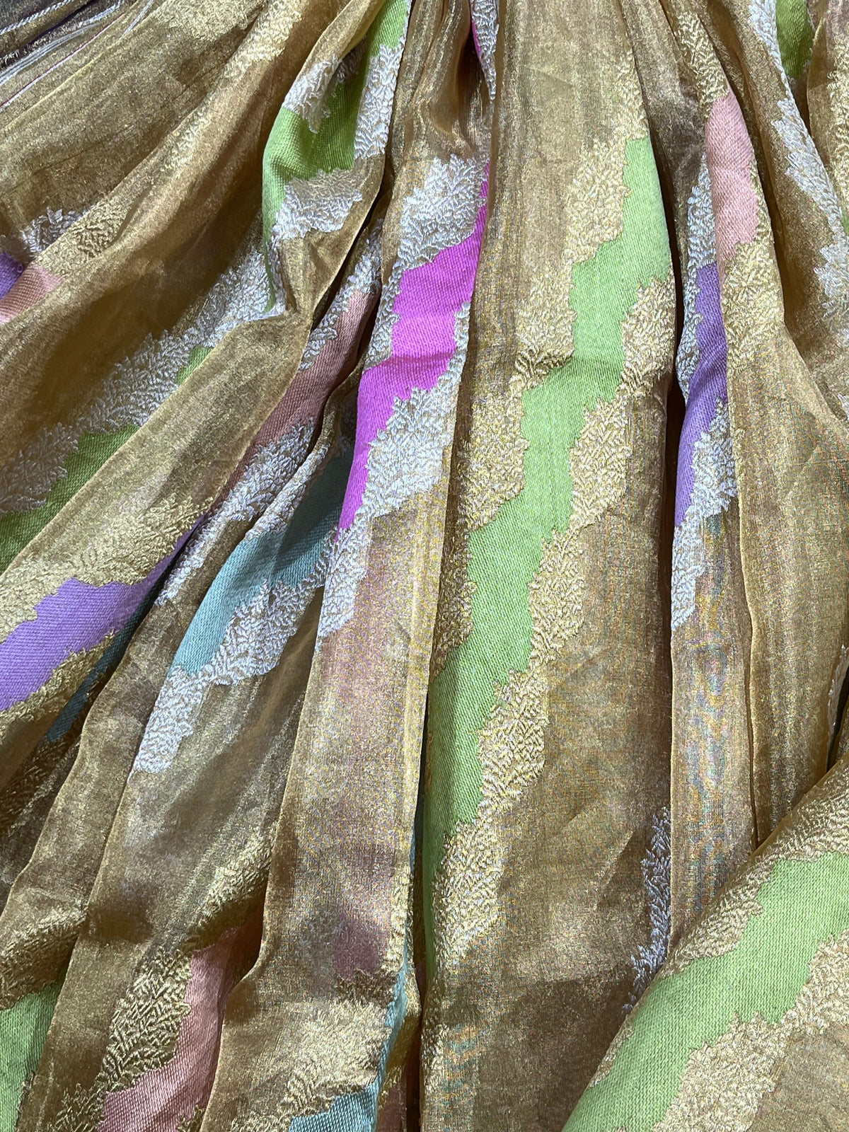 ANTIQUE GILD TISSUE RANGCART PURE HANDLOOM BANARASI SAREE