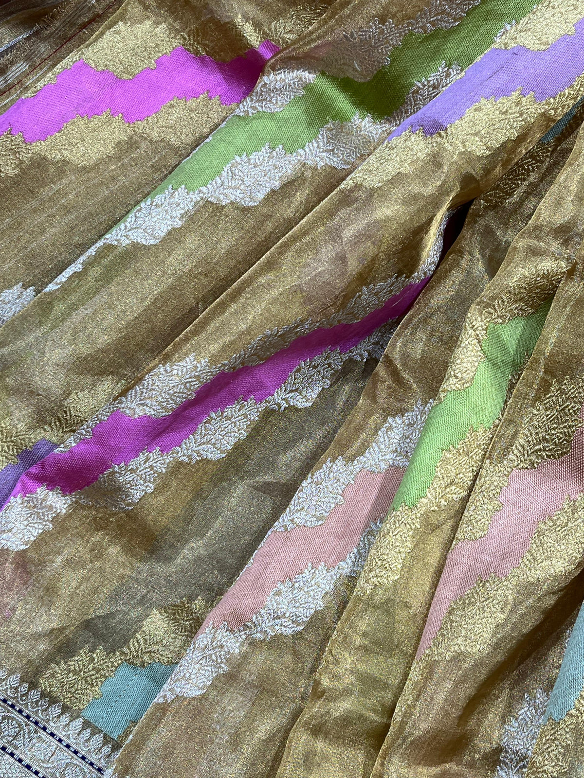 ANTIQUE GILD TISSUE RANGCART PURE HANDLOOM BANARASI SAREE