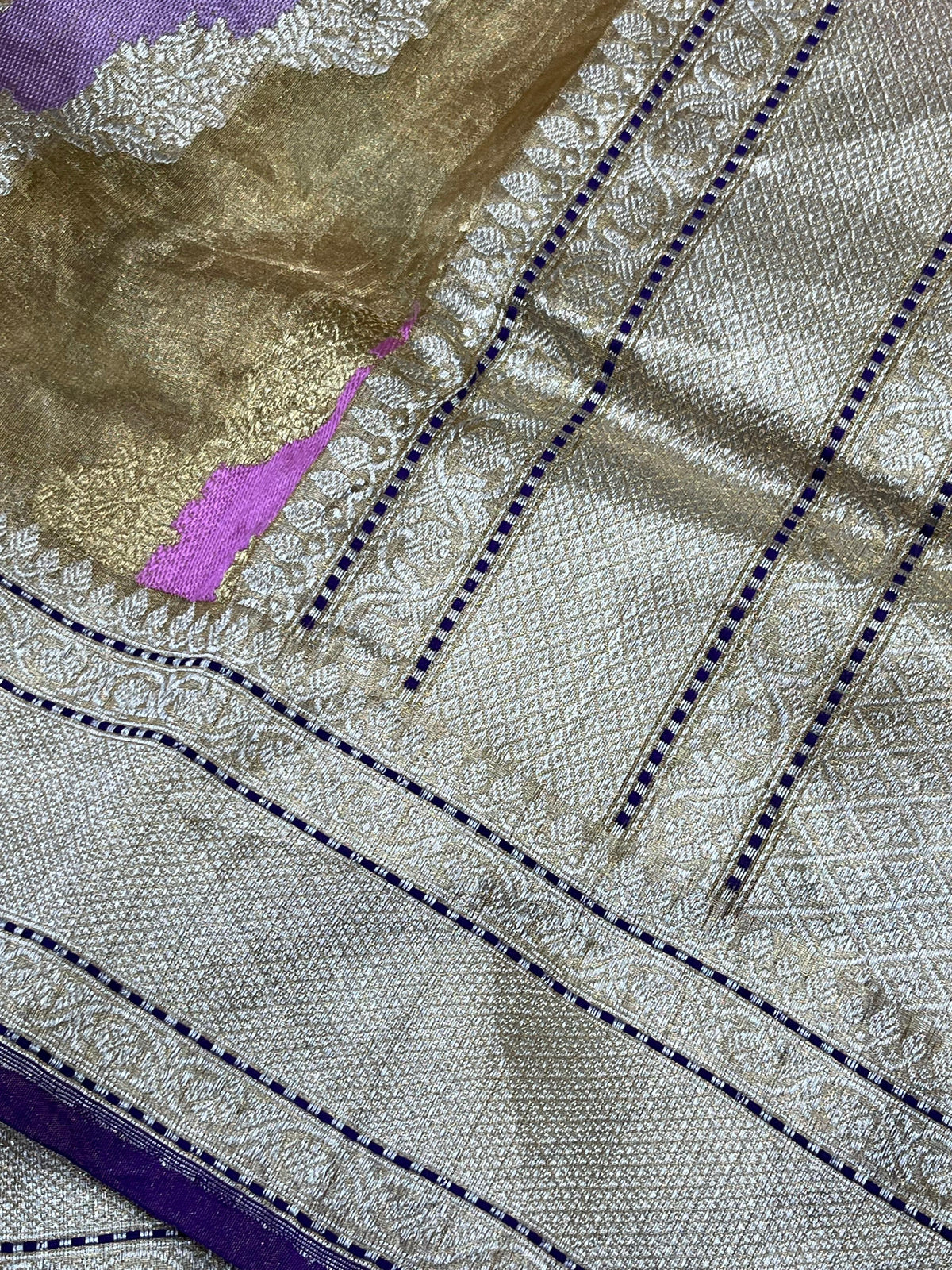 ANTIQUE GILD TISSUE RANGCART PURE HANDLOOM BANARASI SAREE