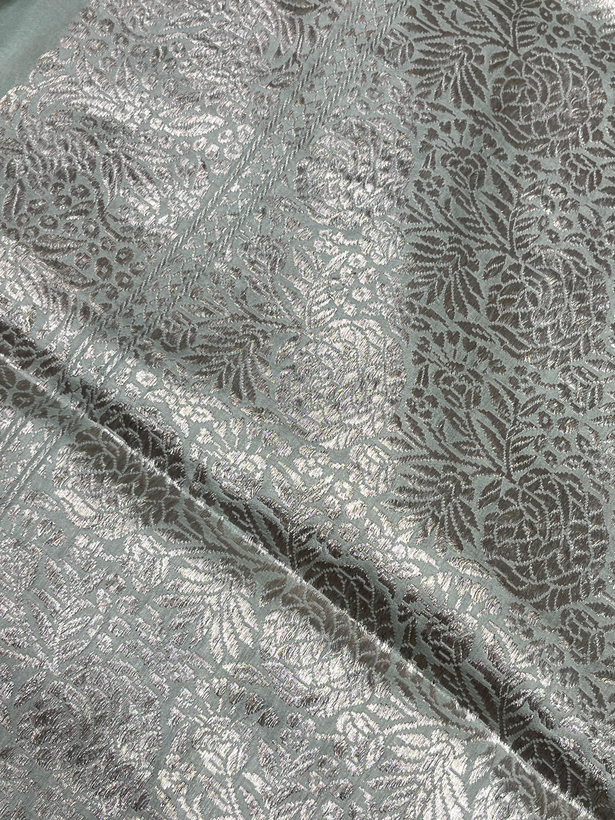 SAGE GREEN SILK PURE HANDLOOM BANARASI SAREE