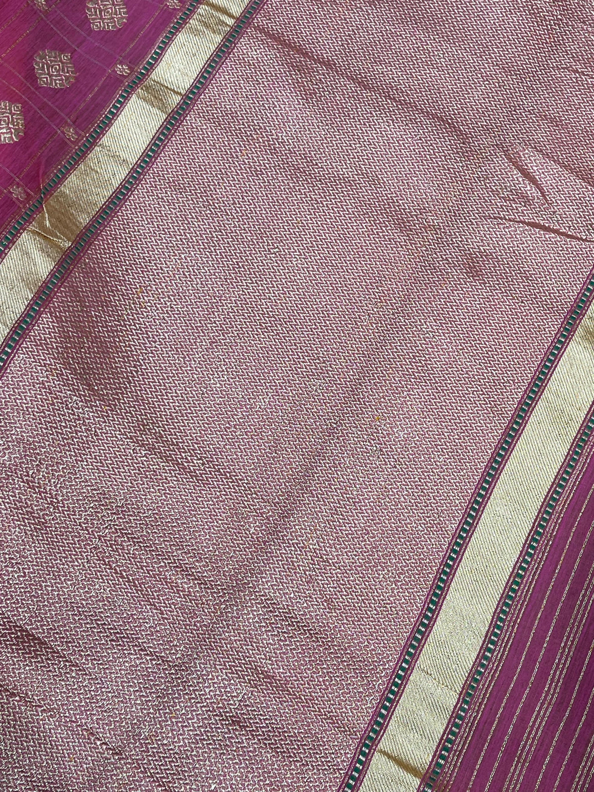PINK COTTON PURE HANDLOOM BANARASI SAREE