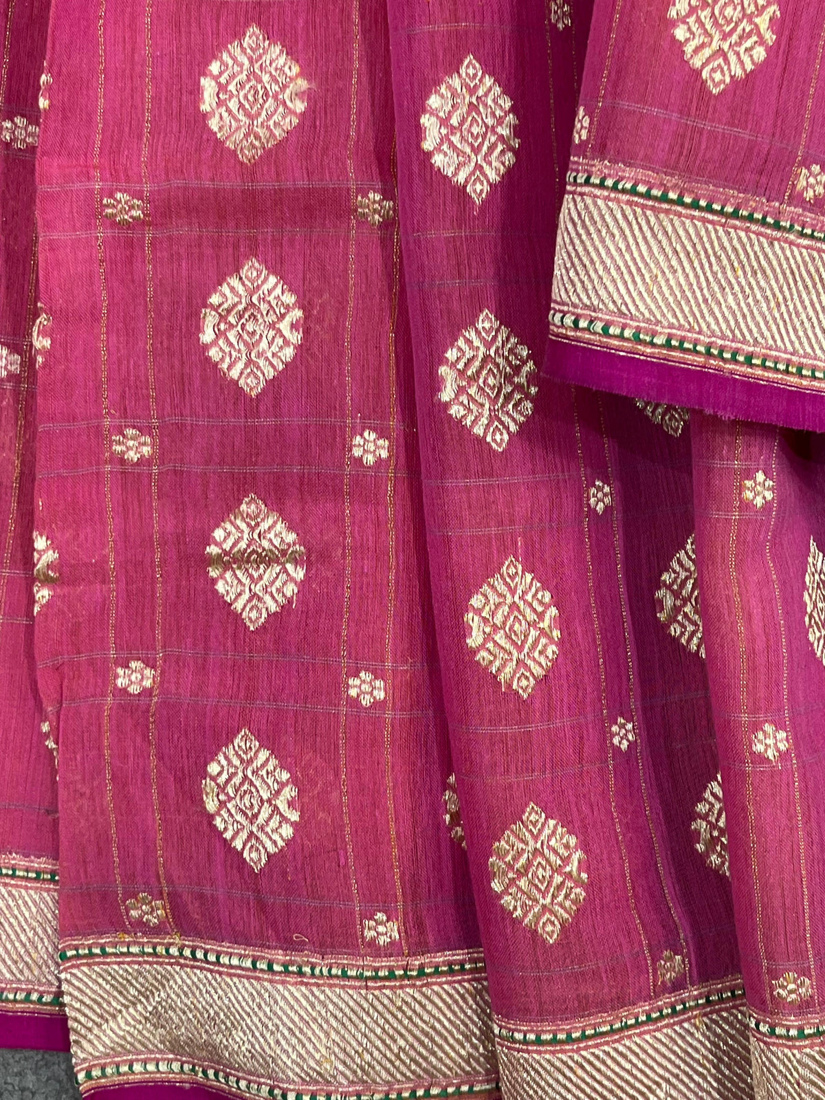 PINK COTTON PURE HANDLOOM BANARASI SAREE
