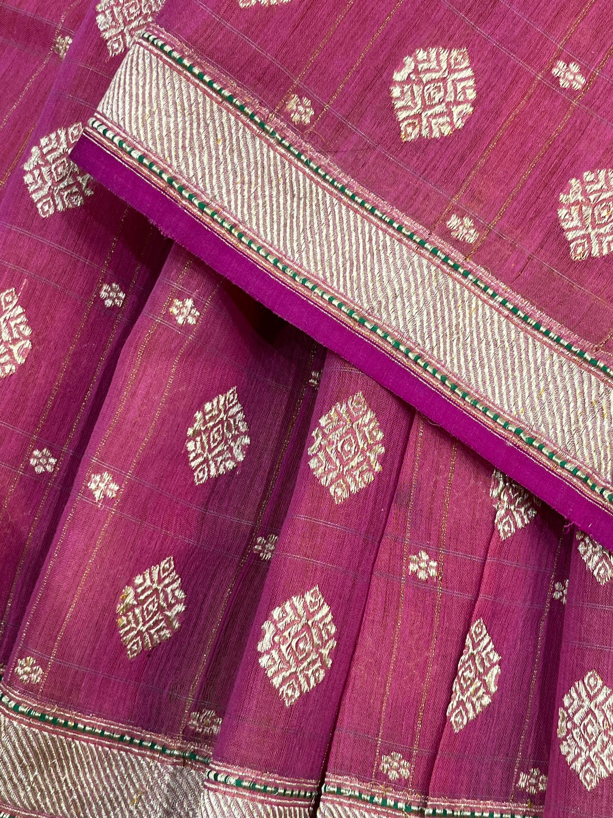 PINK COTTON PURE HANDLOOM BANARASI SAREE