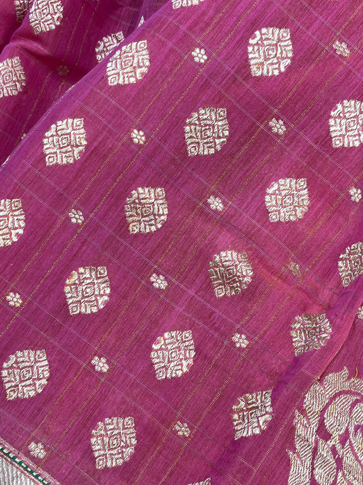 PINK COTTON PURE HANDLOOM BANARASI SAREE