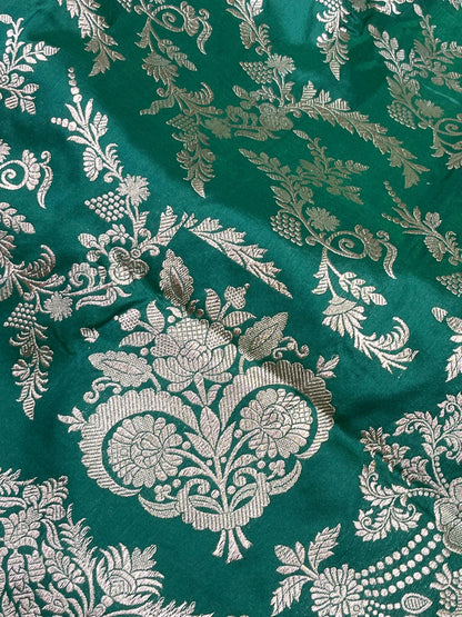 GREEN SILK PURE HANDLOOM BANARASI SAREE