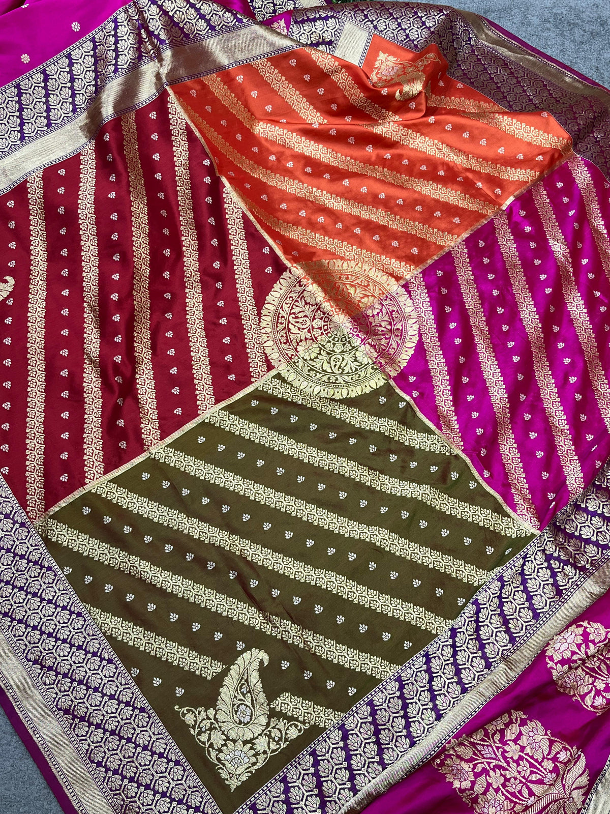 MAJENTA PINK SILK PURE HANDLOOM BANARASI SARER