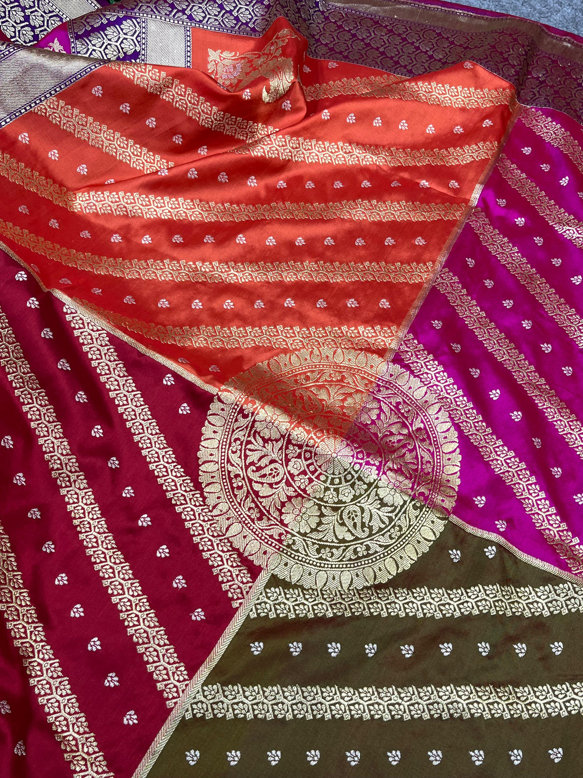 MAJENTA PINK SILK PURE HANDLOOM BANARASI SARER