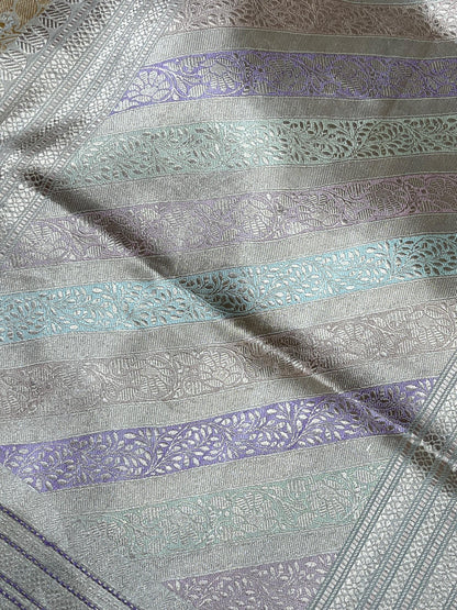 CHAMPAGNE GOLD SILK PURE HANDLOOM BANARASI SAREE