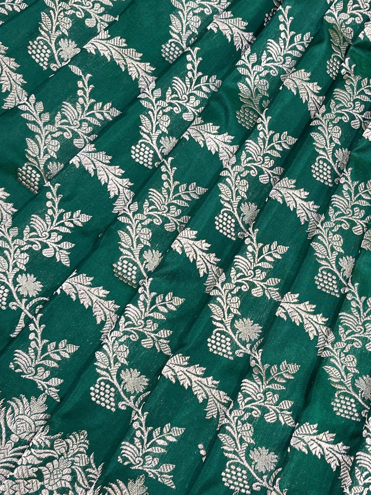 GREEN SILK PURE HANDLOOM BANARASI SAREE