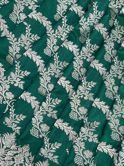 GREEN SILK PURE HANDLOOM BANARASI SAREE