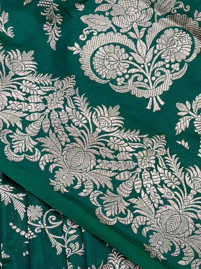 GREEN SILK PURE HANDLOOM BANARASI SAREE