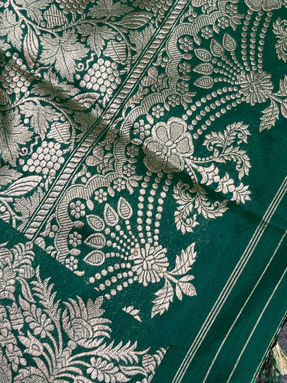 GREEN SILK PURE HANDLOOM BANARASI SAREE