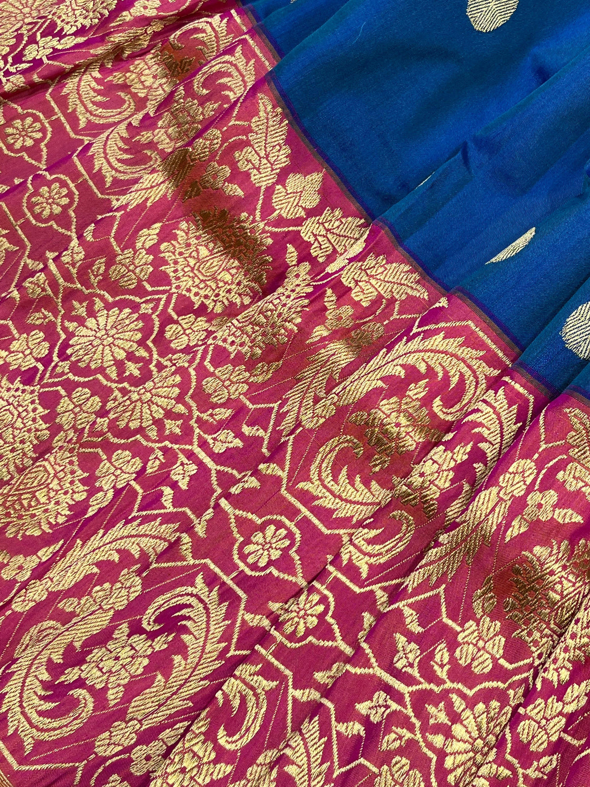 ROYAL BLUE SILK PURE HANDLOOM BANARASI SAREE