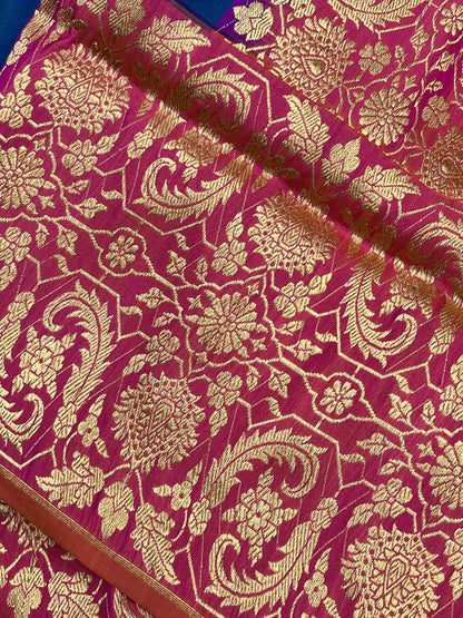 ROYAL BLUE SILK PURE HANDLOOM BANARASI SAREE