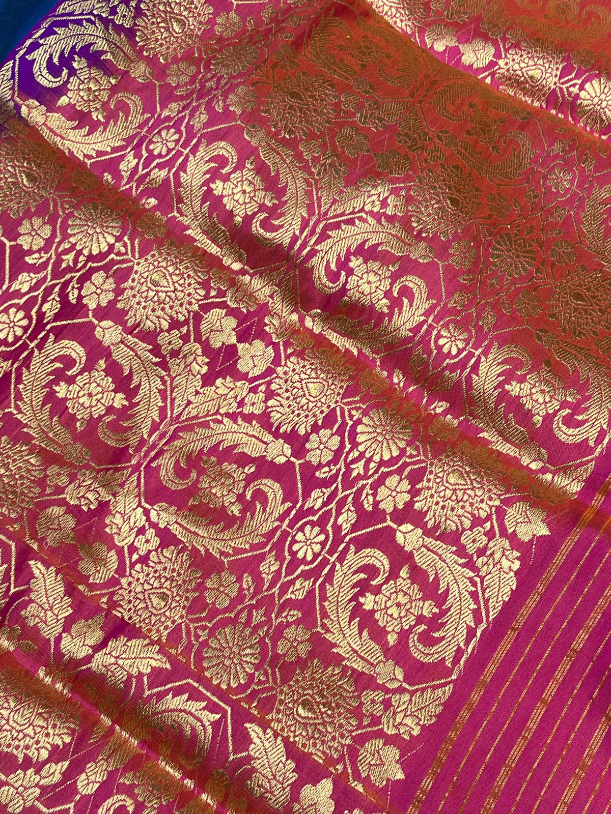 ROYAL BLUE SILK PURE HANDLOOM BANARASI SAREE