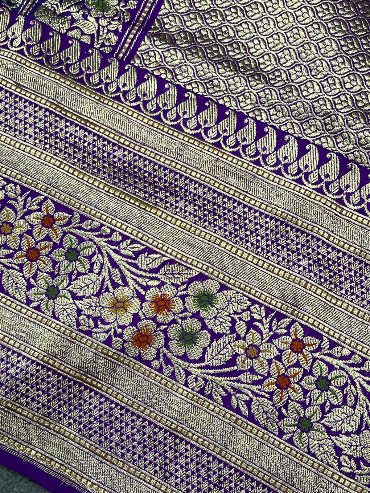 PEACOCK BLUE SILK PURE HANDLOOM BANARASI SAREE