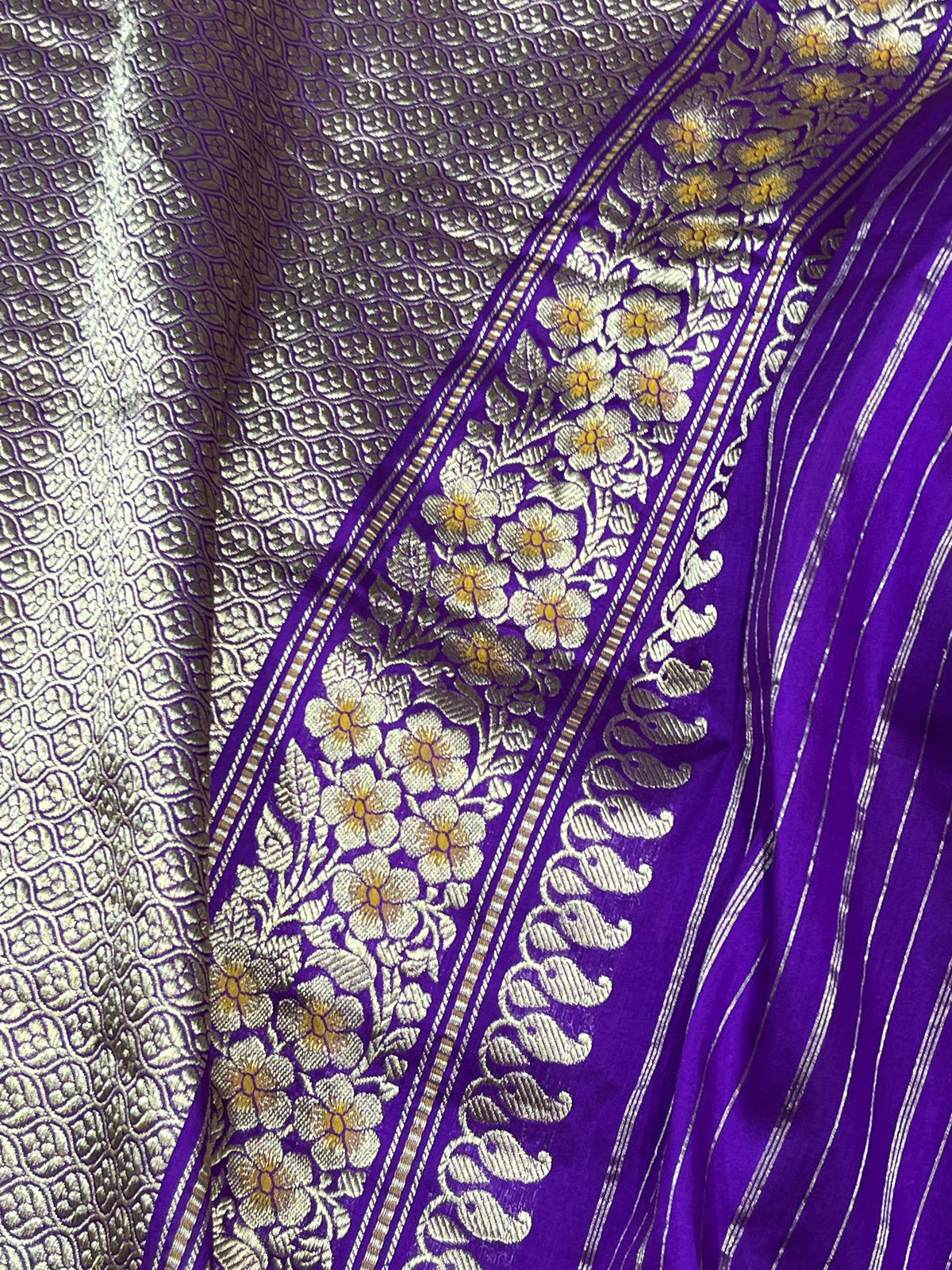 PEACOCK BLUE SILK PURE HANDLOOM BANARASI SAREE