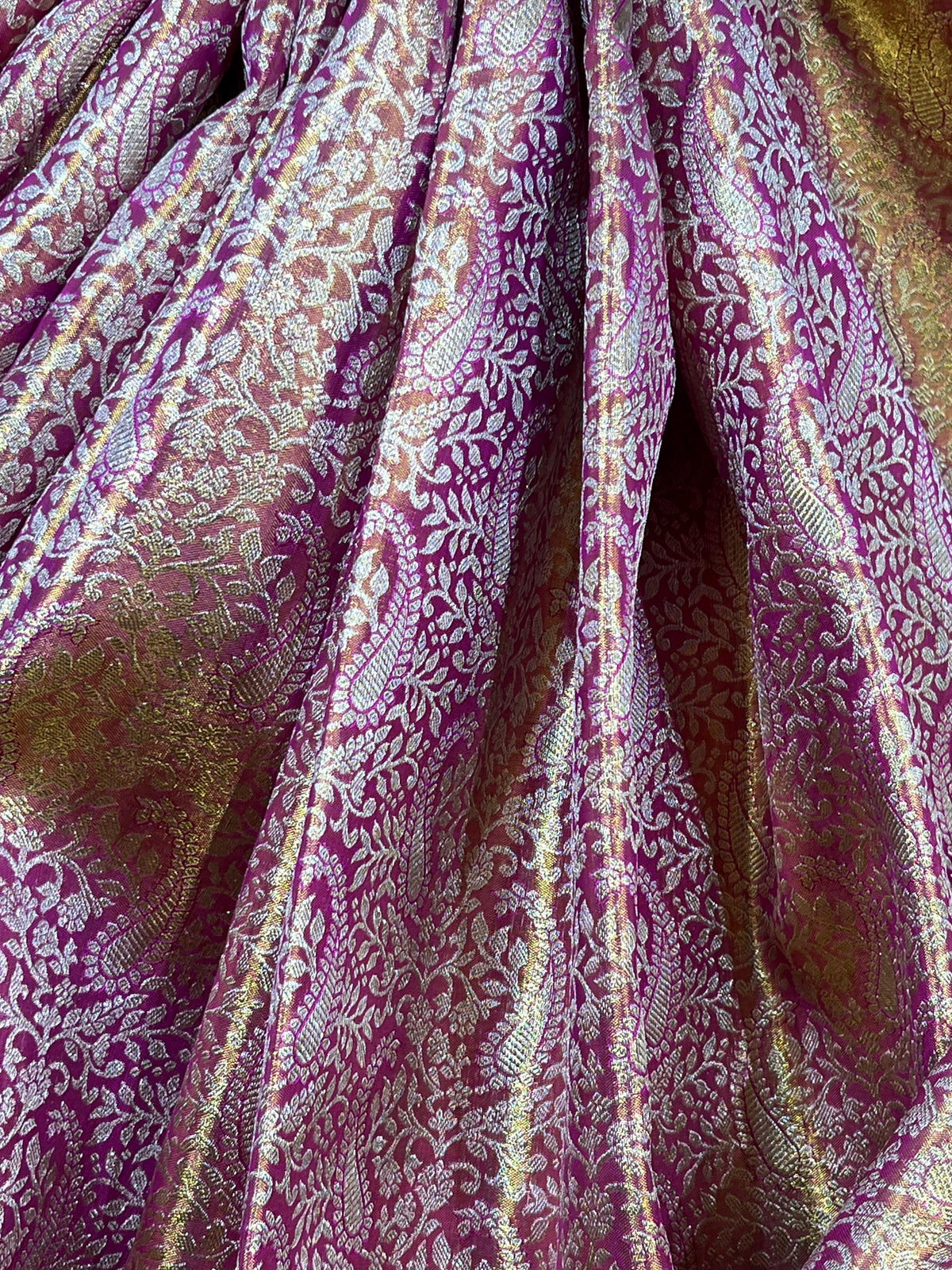 RANI PINK TISSUE PURE HANDLOOM KANJIVARAM SAREE