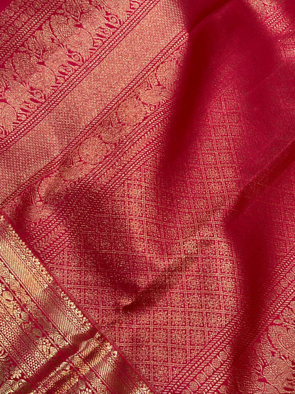 PISTA GREEN SILK PURE HANDLOOM KANJIVARAM SAREE