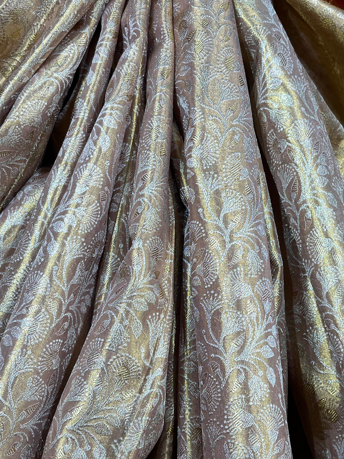 ANTIQUE GOLD TISSUE PURE HANDLOOM KANJIVARAM SAREE