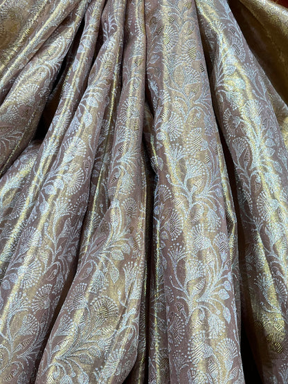 ANTIQUE GOLD TISSUE PURE HANDLOOM KANJIVARAM SAREE