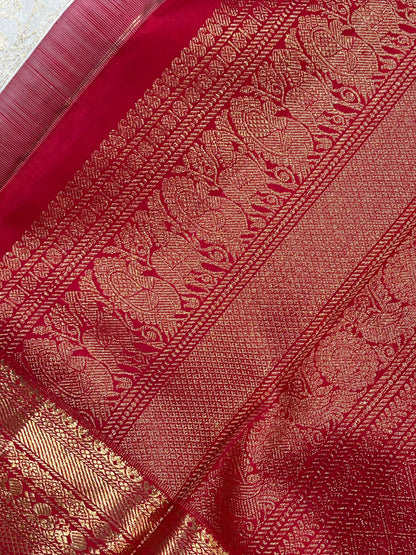 PISTA GREEN SILK PURE HANDLOOM KANJIVARAM SAREE