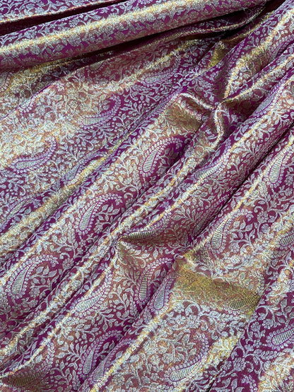 RANI PINK TISSUE PURE HANDLOOM KANJIVARAM SAREE