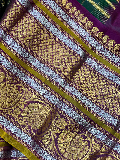 GREEN SICO PURE HANDLOOM KANJIVARAM SAREE