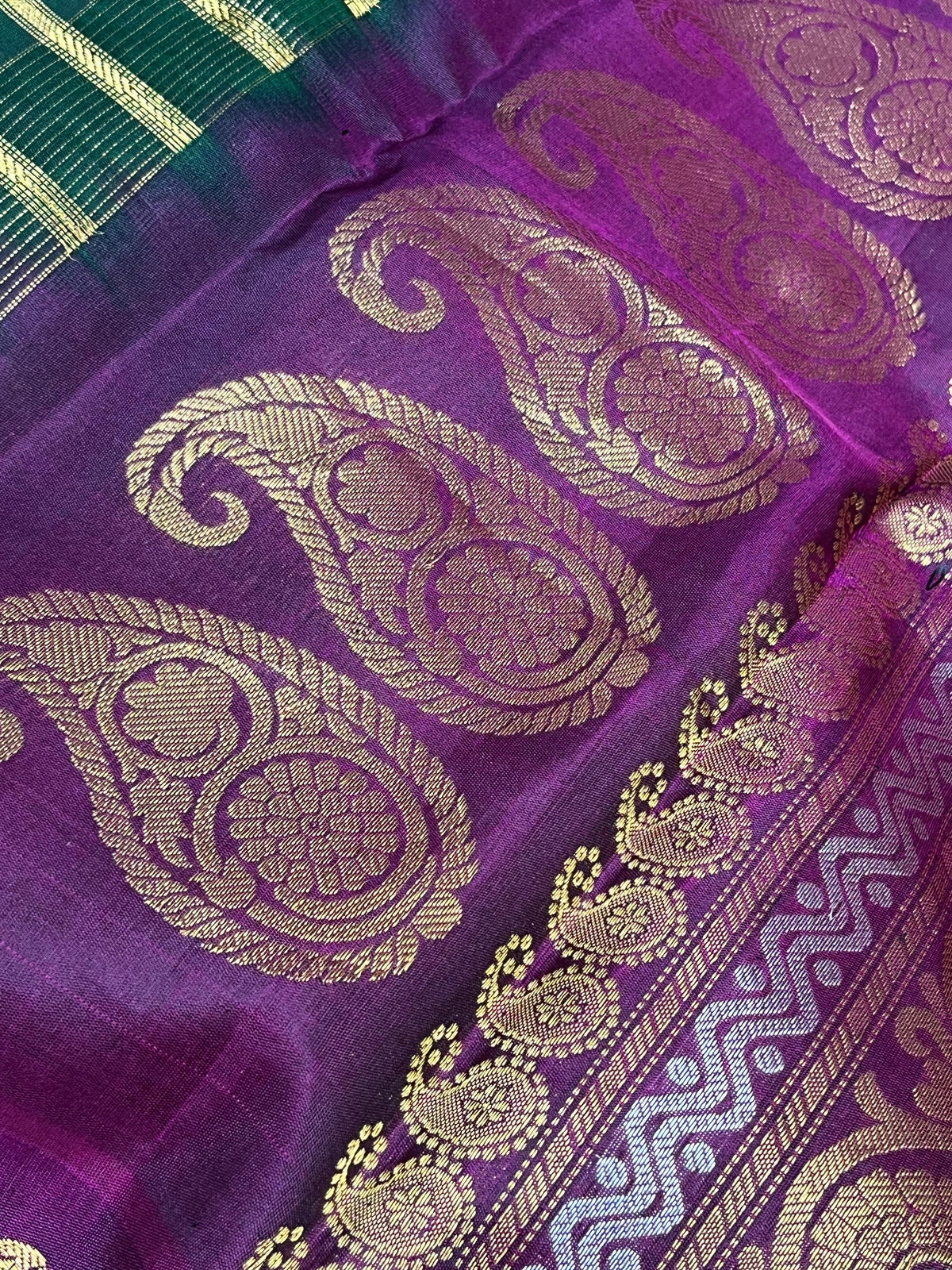 GREEN SICO PURE HANDLOOM KANJIVARAM SAREE