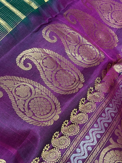 GREEN SICO PURE HANDLOOM KANJIVARAM SAREE
