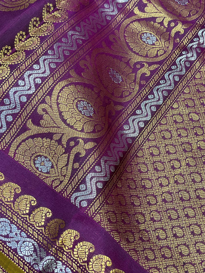 GREEN SICO PURE HANDLOOM KANJIVARAM SAREE