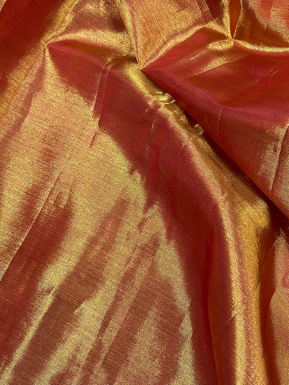 MULTICOLOUR TISSUE PURE HANDLOOM KANJIVARAM SAREE