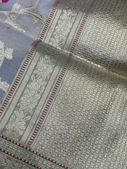 ORANGE SILK PURE HANDLOOM BANARASI SAREE