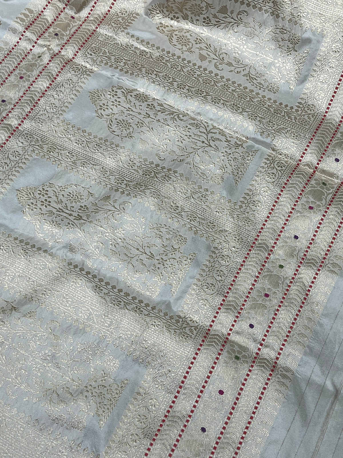 IVORY SILK PURE HANDLOOM BANARASI SAREE