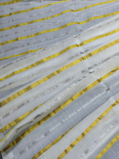WHITE COTTON PURE HANDLOOM KERALA COTTON SAREE