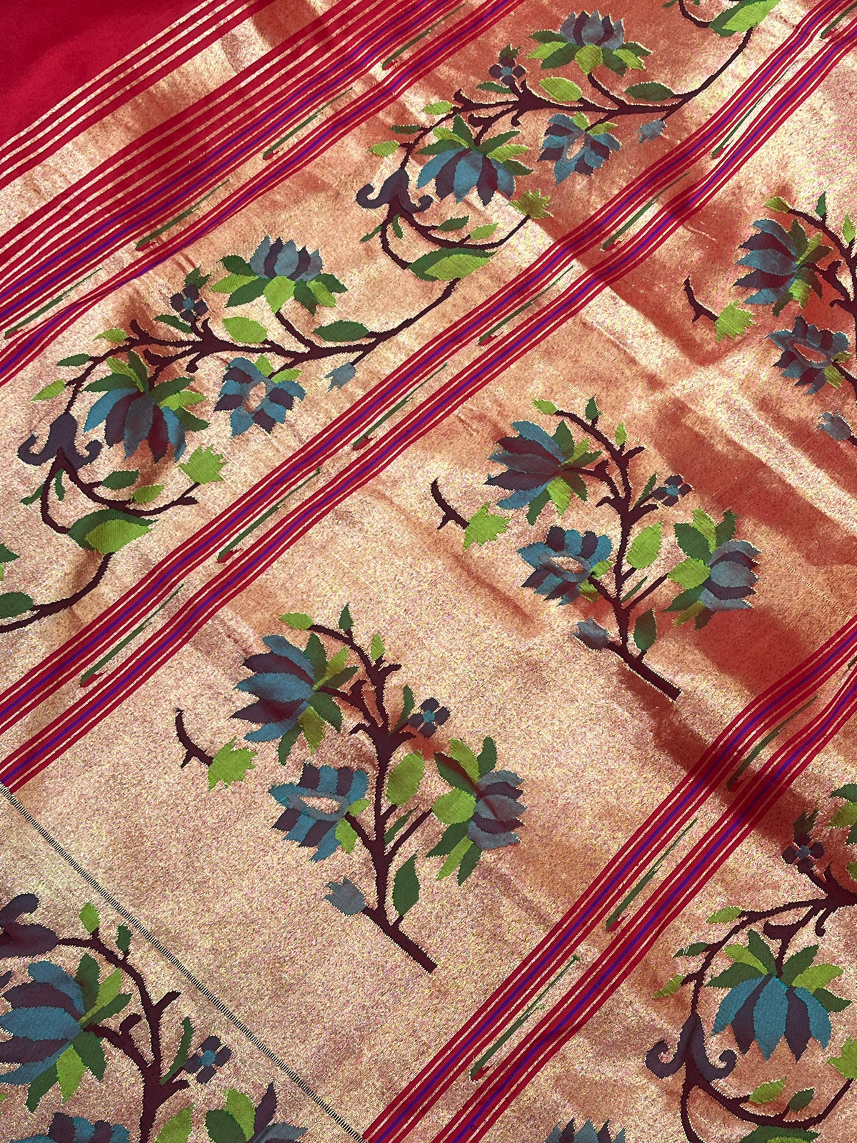 RED SILK PURE HANDLOOM PAITHANI SAREE