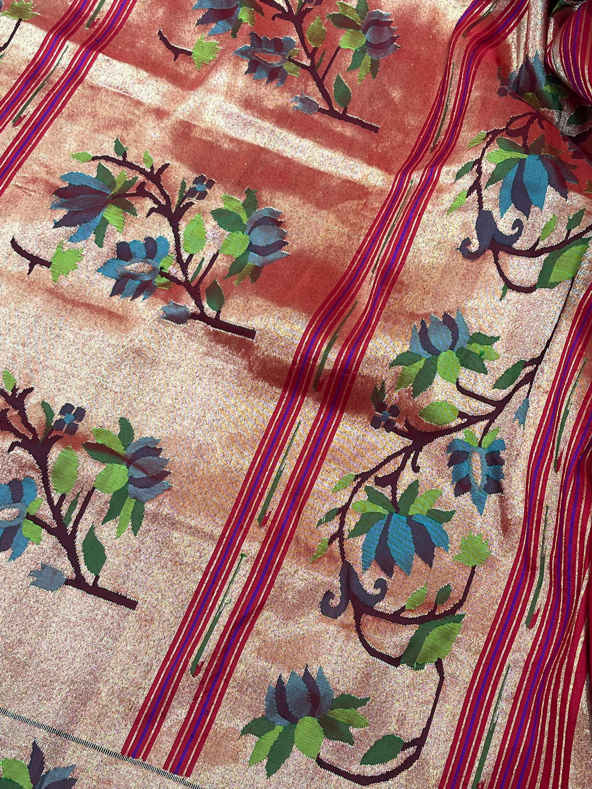 RED SILK PURE HANDLOOM PAITHANI SAREE