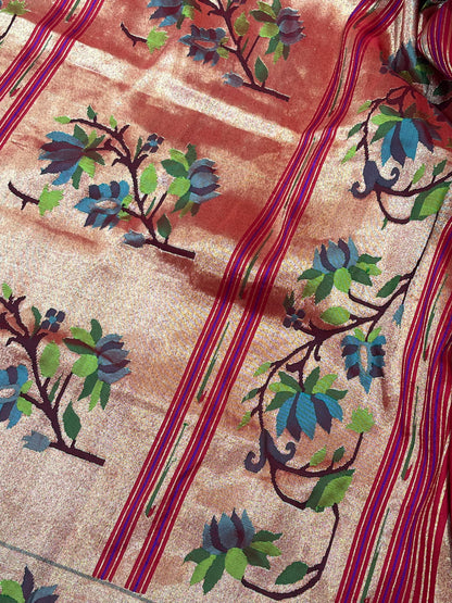 RED SILK PURE HANDLOOM PAITHANI SAREE