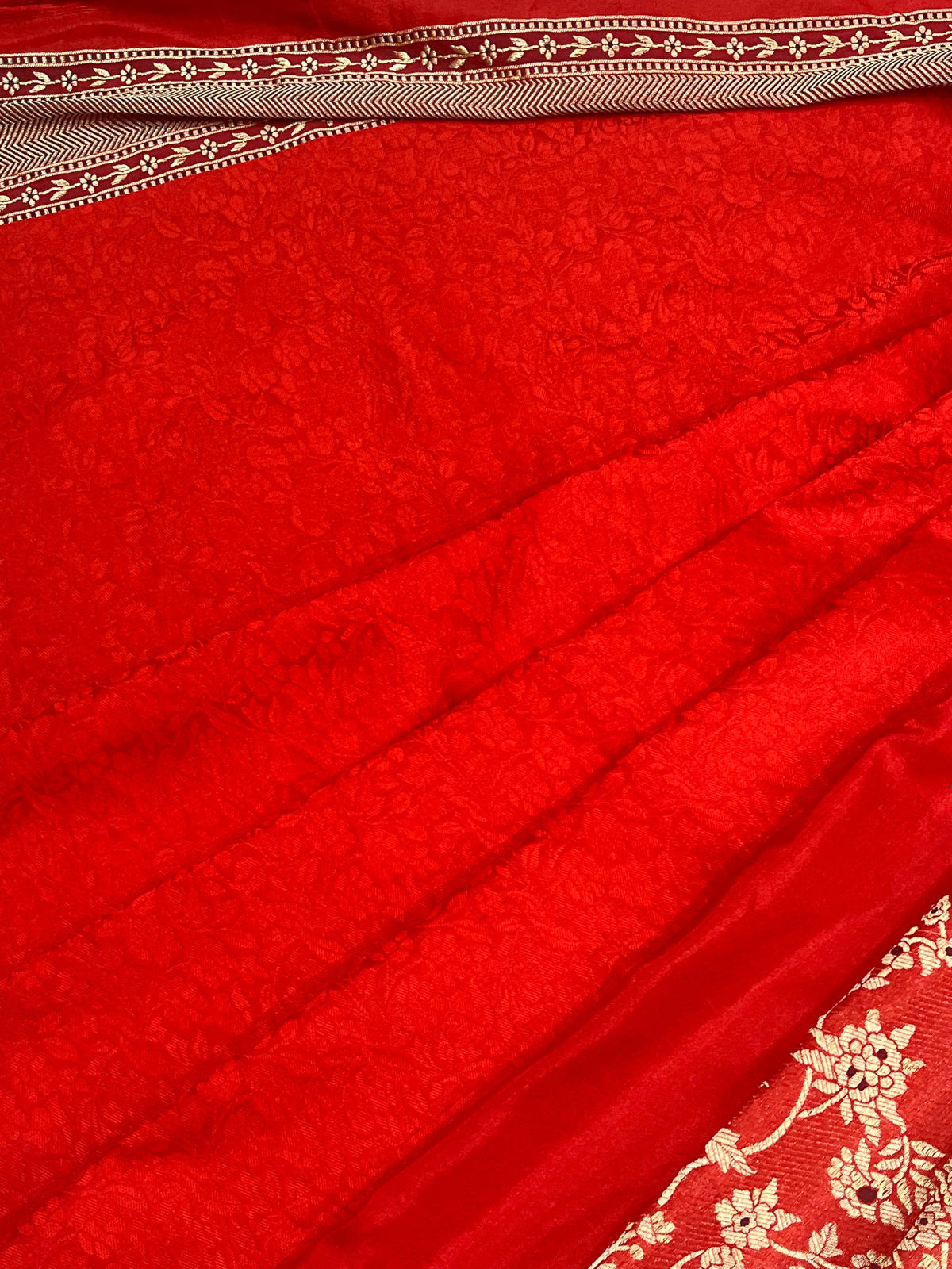 RED SILK PURE HANDLOOM BANARASI SAREE