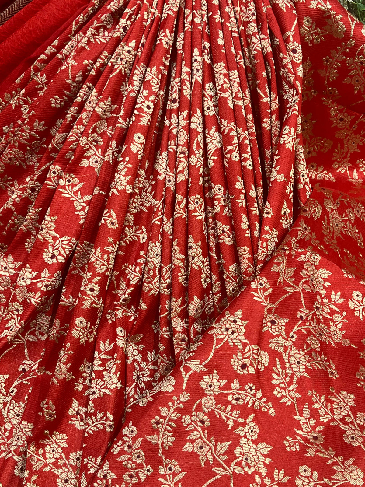 RED SILK PURE HANDLOOM BANARASI SAREE