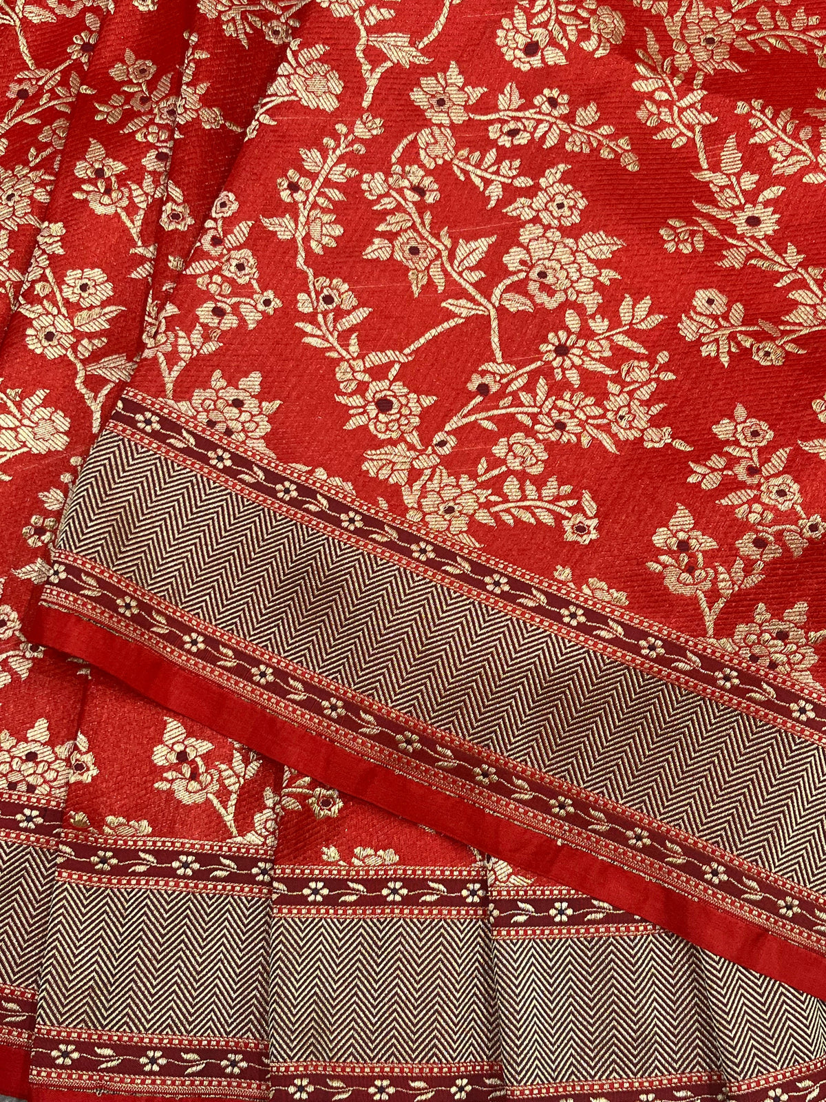 RED SILK PURE HANDLOOM BANARASI SAREE
