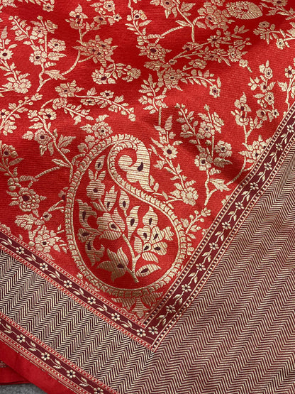 RED SILK PURE HANDLOOM BANARASI SAREE