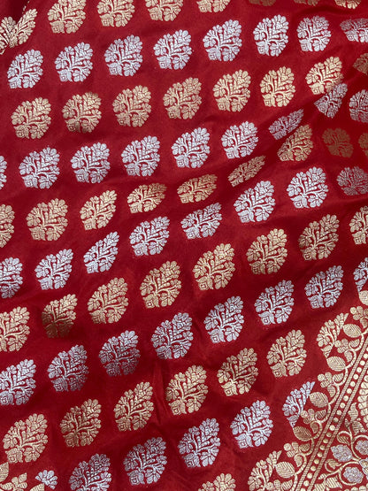 RED SILK PURE HANDLOOM BANARASI SAREE