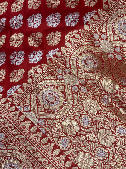RED SILK PURE HANDLOOM BANARASI SAREE