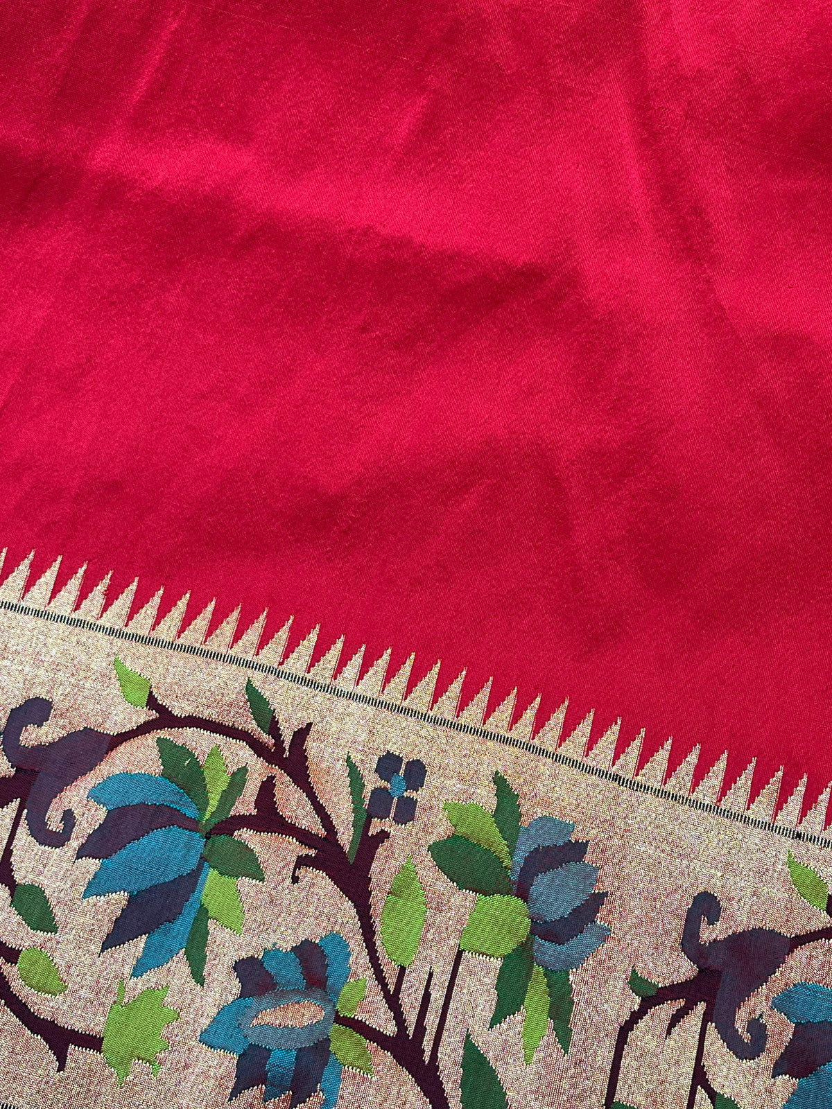 RED SILK PURE HANDLOOM PAITHANI SAREE