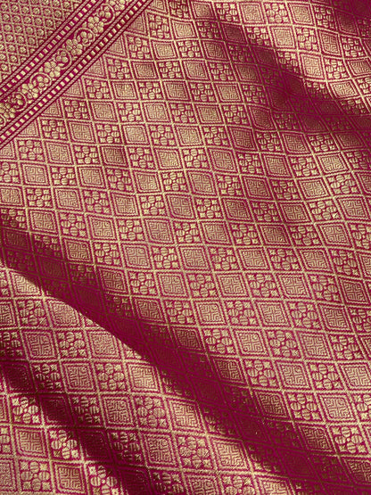 RED TISSUE PURE HANDLOOM BANARASI SAREE