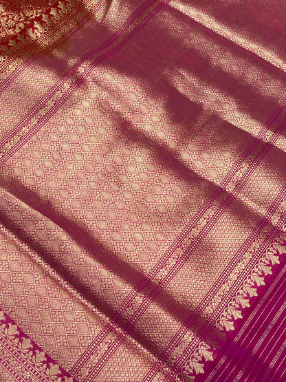 RED TISSUE PURE HANDLOOM BANARASI SAREE