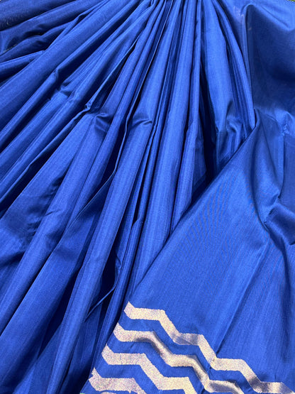 ROYAL BLUE SILK PURE HANDLOOM UPADDA JAMDANI SAREE