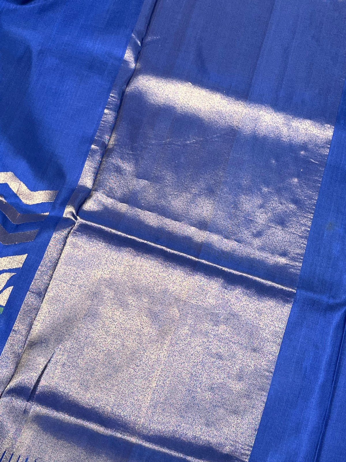 ROYAL BLUE SILK PURE HANDLOOM UPADDA JAMDANI SAREE