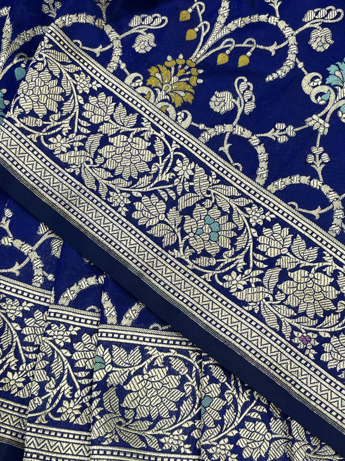 ROYAL BLUE SILK PURE HANDLOOM BANARASI SAREE